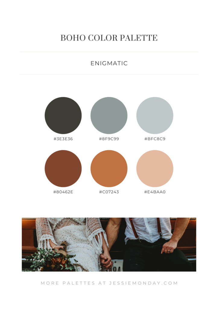 moody boho color palette