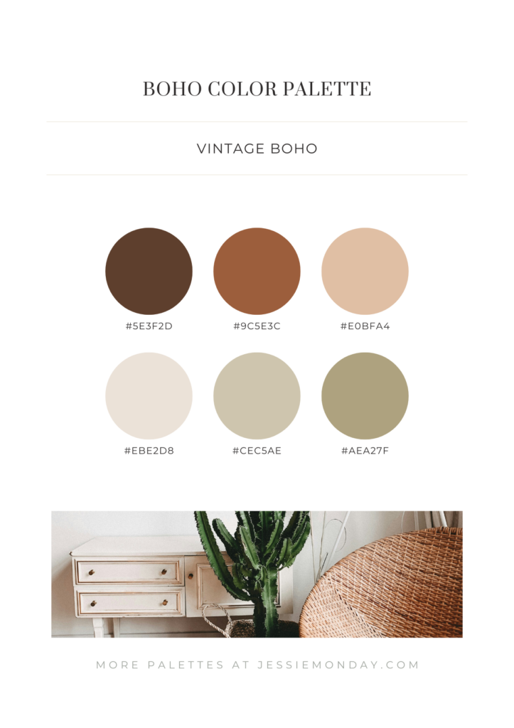 modern boho color palette