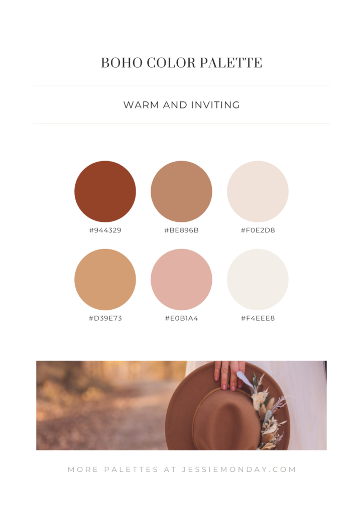 warm bohemian color palette