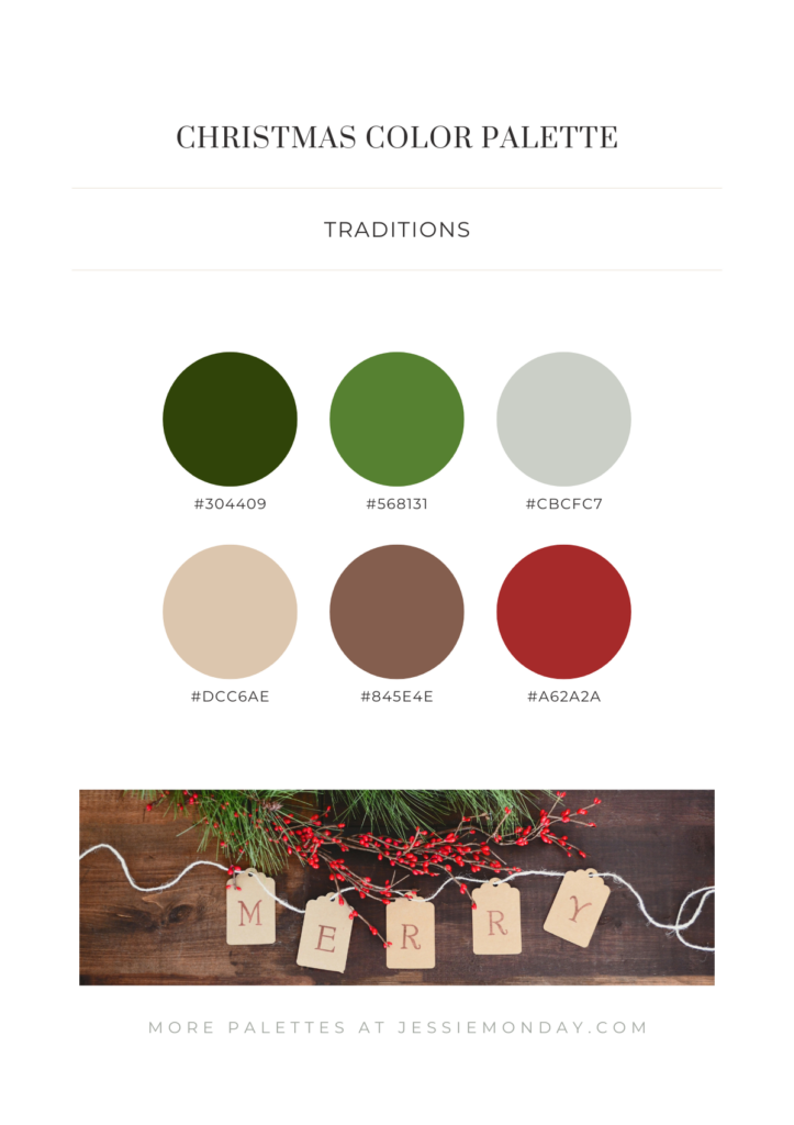 traditional christmas color palette