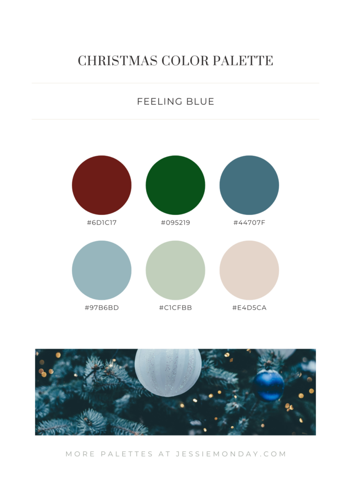 blue christmas color palette