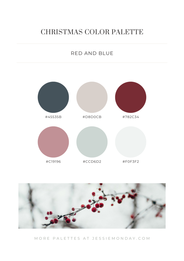 modern christmas color palette