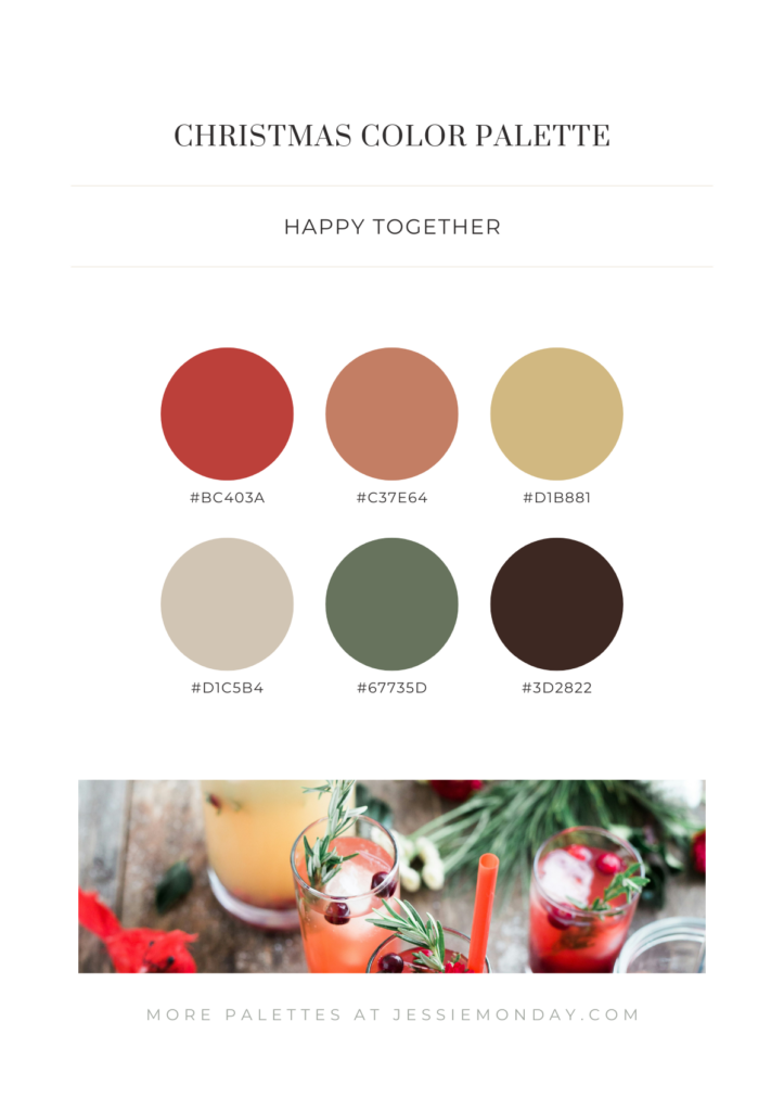 cheerful christmas color palette