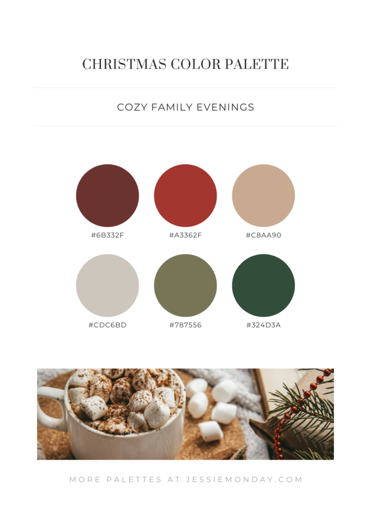 cozy christmas color palette