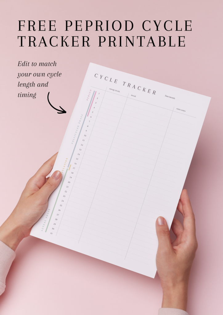 period tracker printable